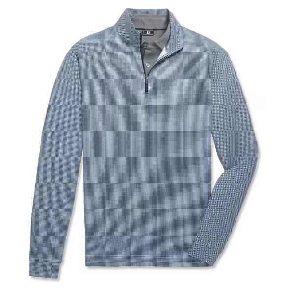 FootJoy Houndstooth Geo Midlayer - Navy/White