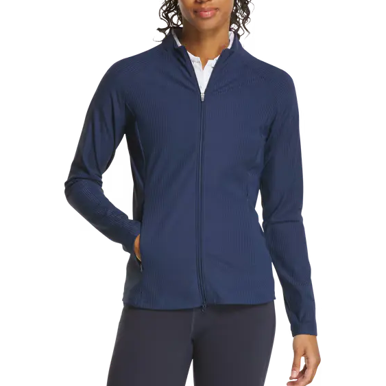FootJoy Ladies Rib Full-Zip Jacket - Navy