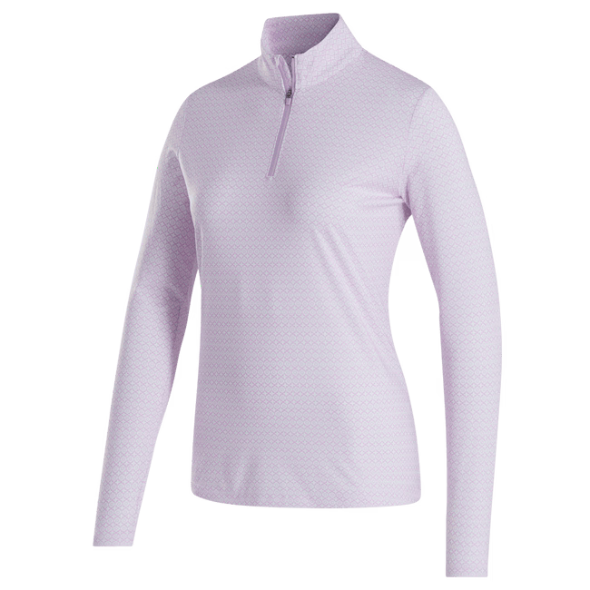 FootJoy Ladies Quarter-Zip Sun Protection Shirt - White / Orchid
