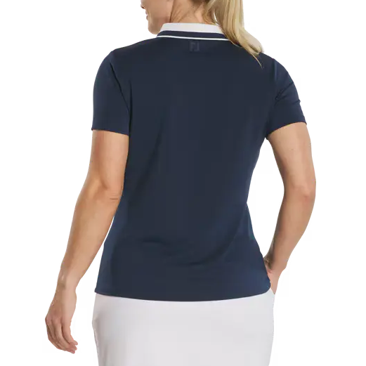 FootJoy Ladies Wide Placket Polo - Navy