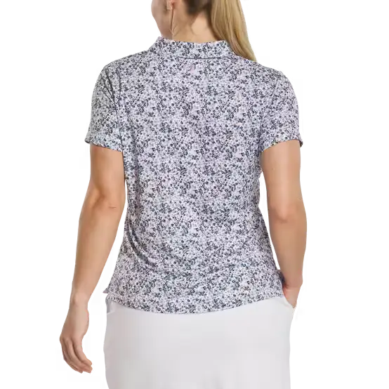 FootJoy Ladies Short Sleeve Polo Shirt - Orchid / Floral