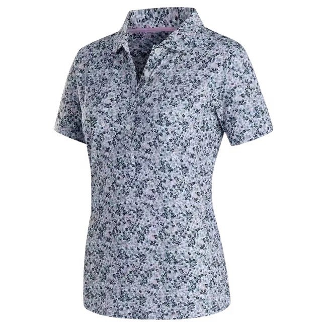 FootJoy Ladies Short Sleeve Polo Shirt - Orchid / Floral