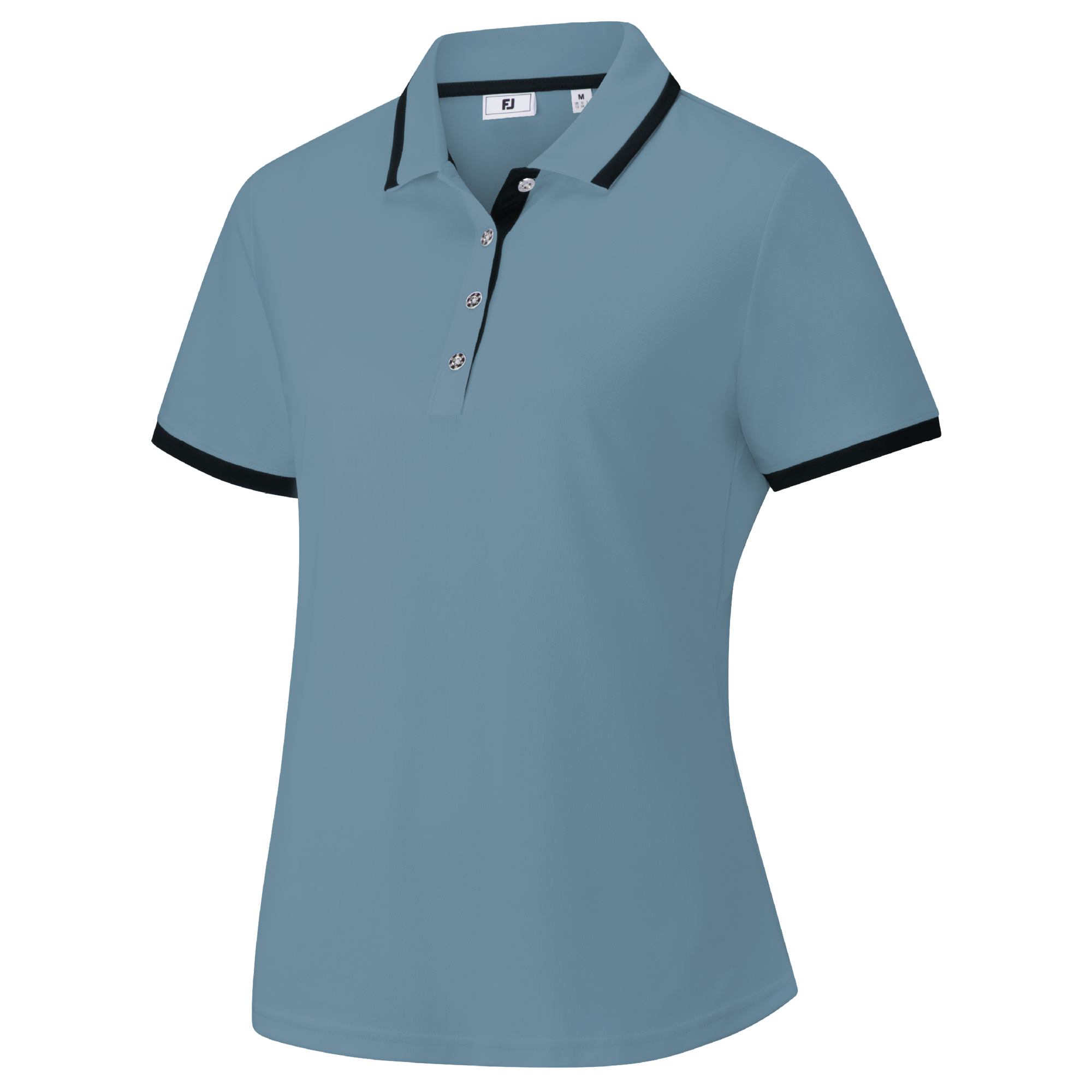 FootJoy Ladies Pique Trim Polo - Stone