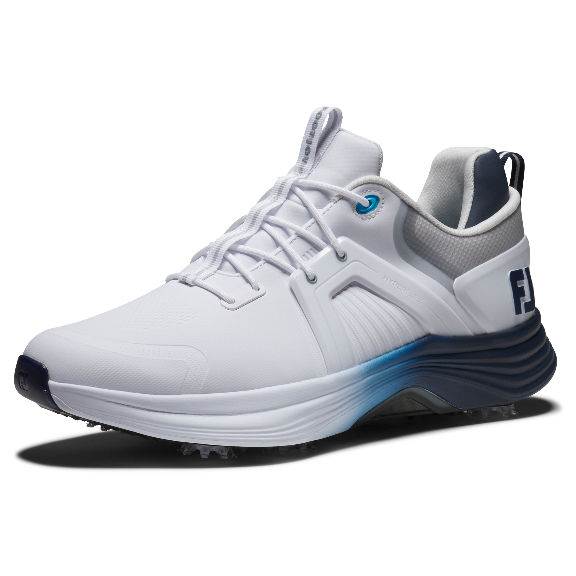 FootJoy 2025 Hyperflex Carbon Golf Shoes - White/Navy/Blue