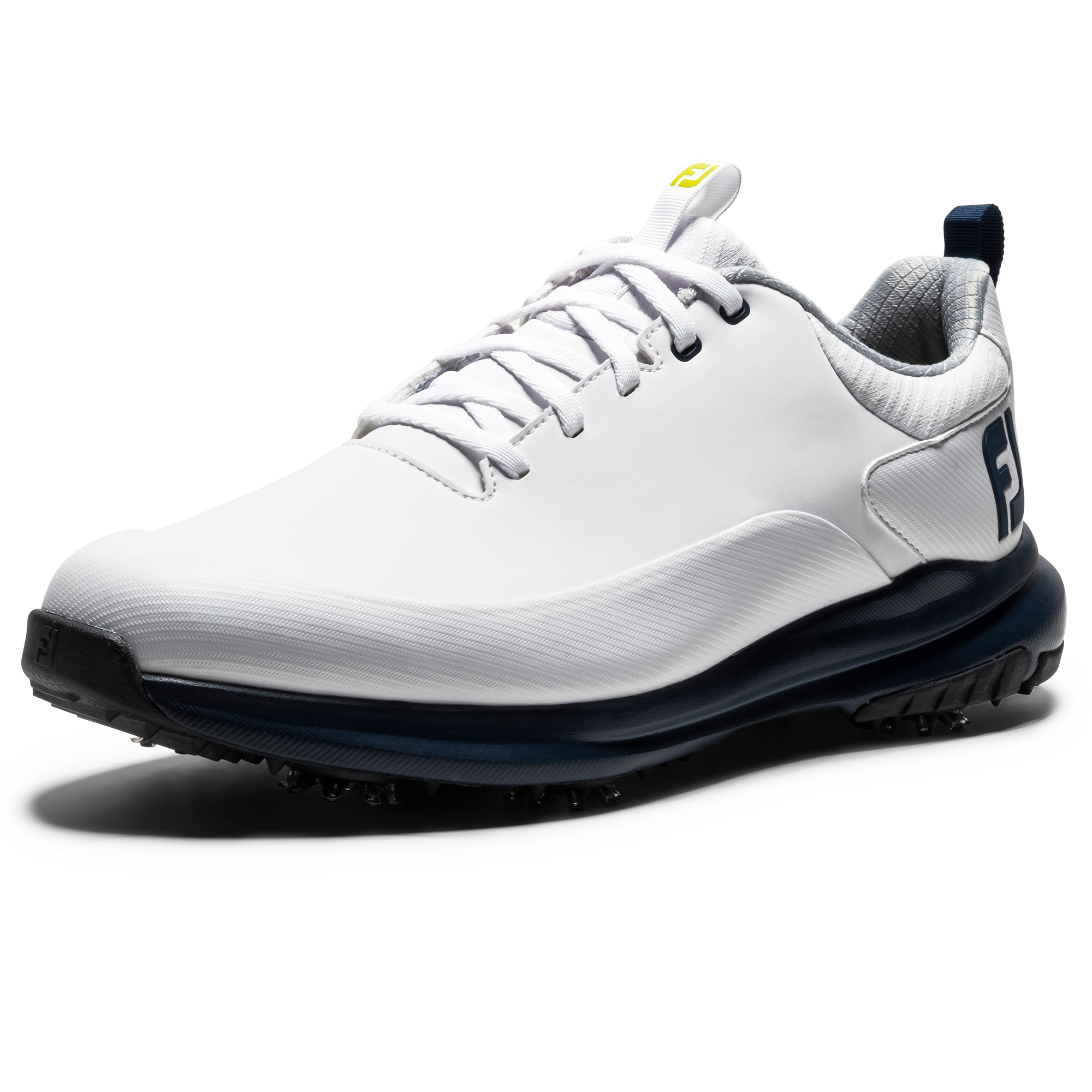FootJoy Men's Tour Rival Golf Shoes - White/Navy/Lime