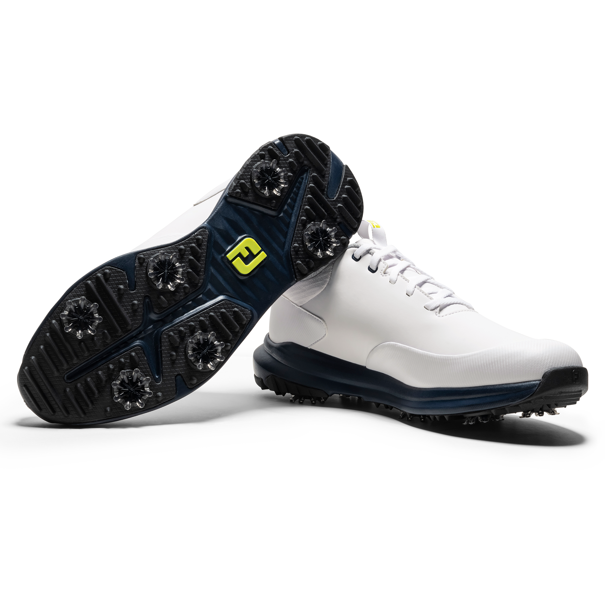 FootJoy Men's Tour Rival Golf Shoes - White/Navy/Lime