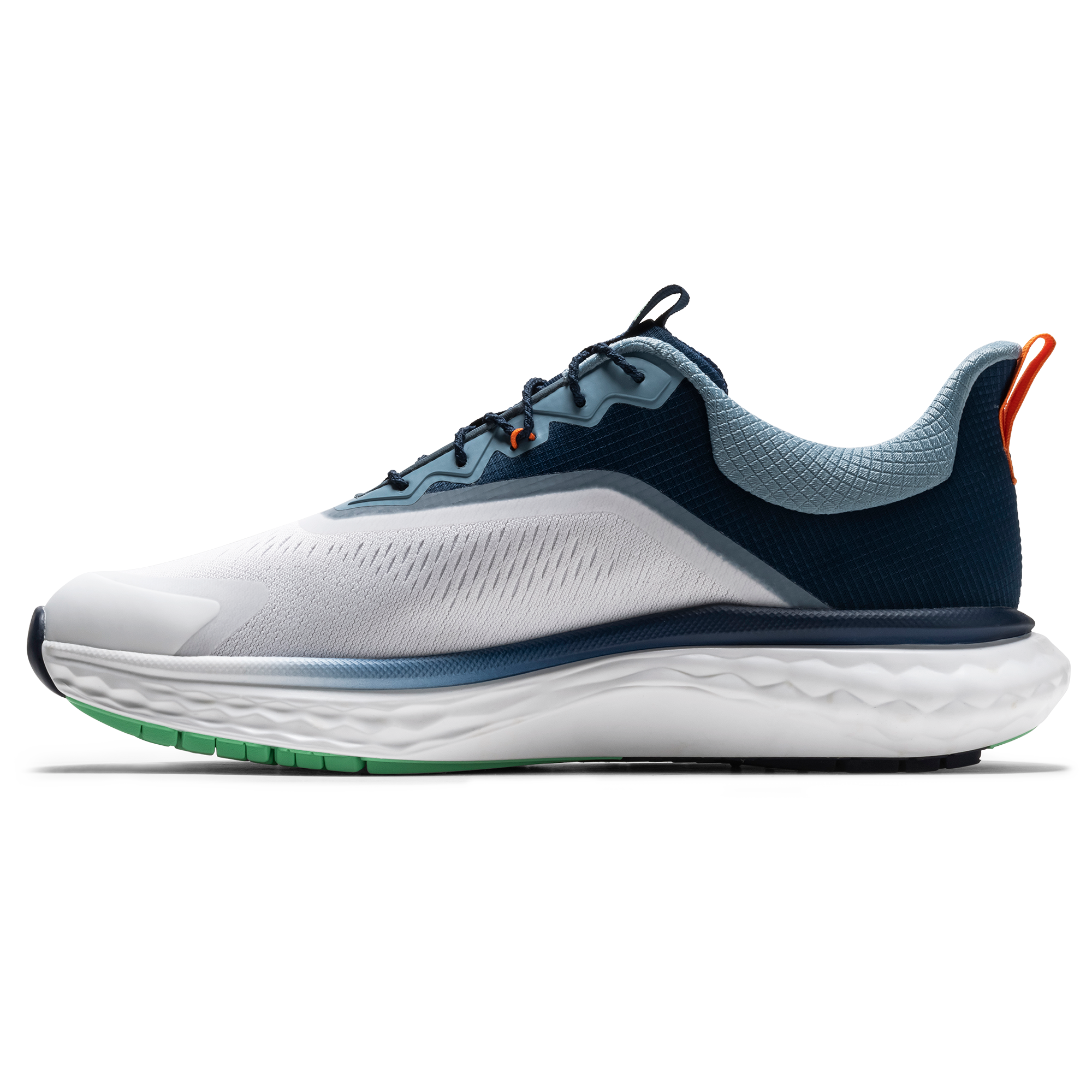 FootJoy Men`s Quantum Textile Golf Shoes - White/Peacoat/Aquamarine