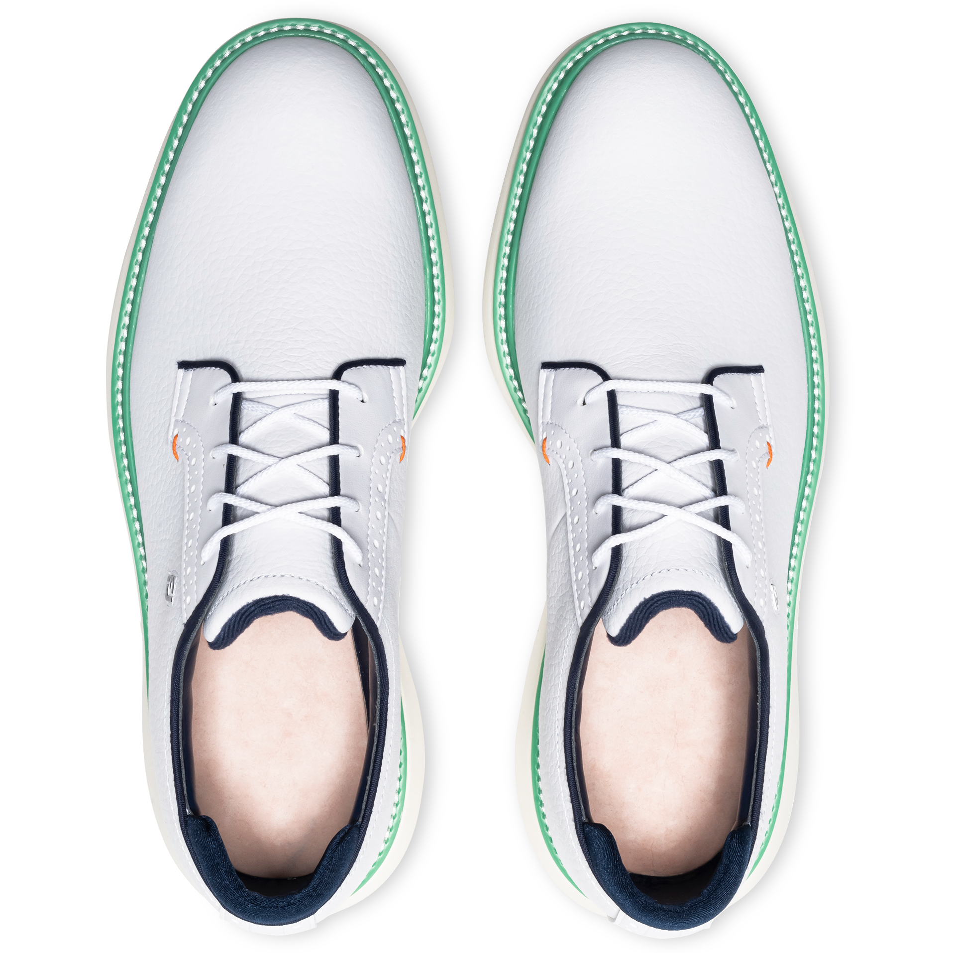 FootJoy Men's 2025 Traditions Golf Shoes - White/Navy/Teal