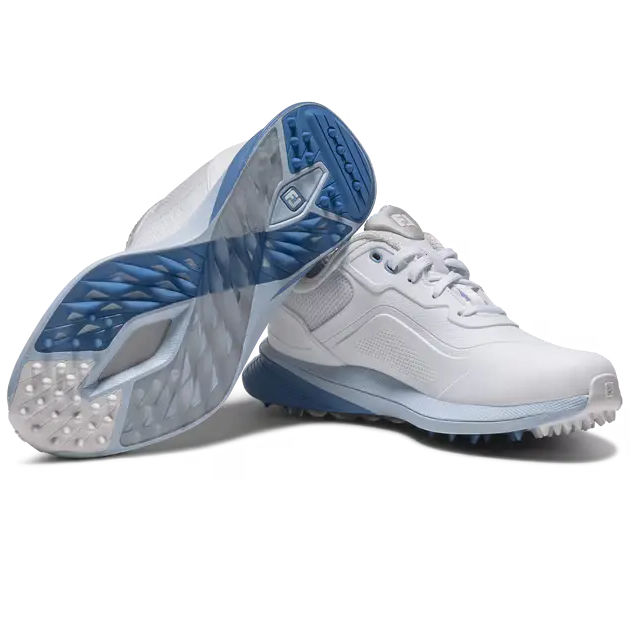 FootJoy Ladies Pro/SL Spikeless Golf Shoes - White/Blue
