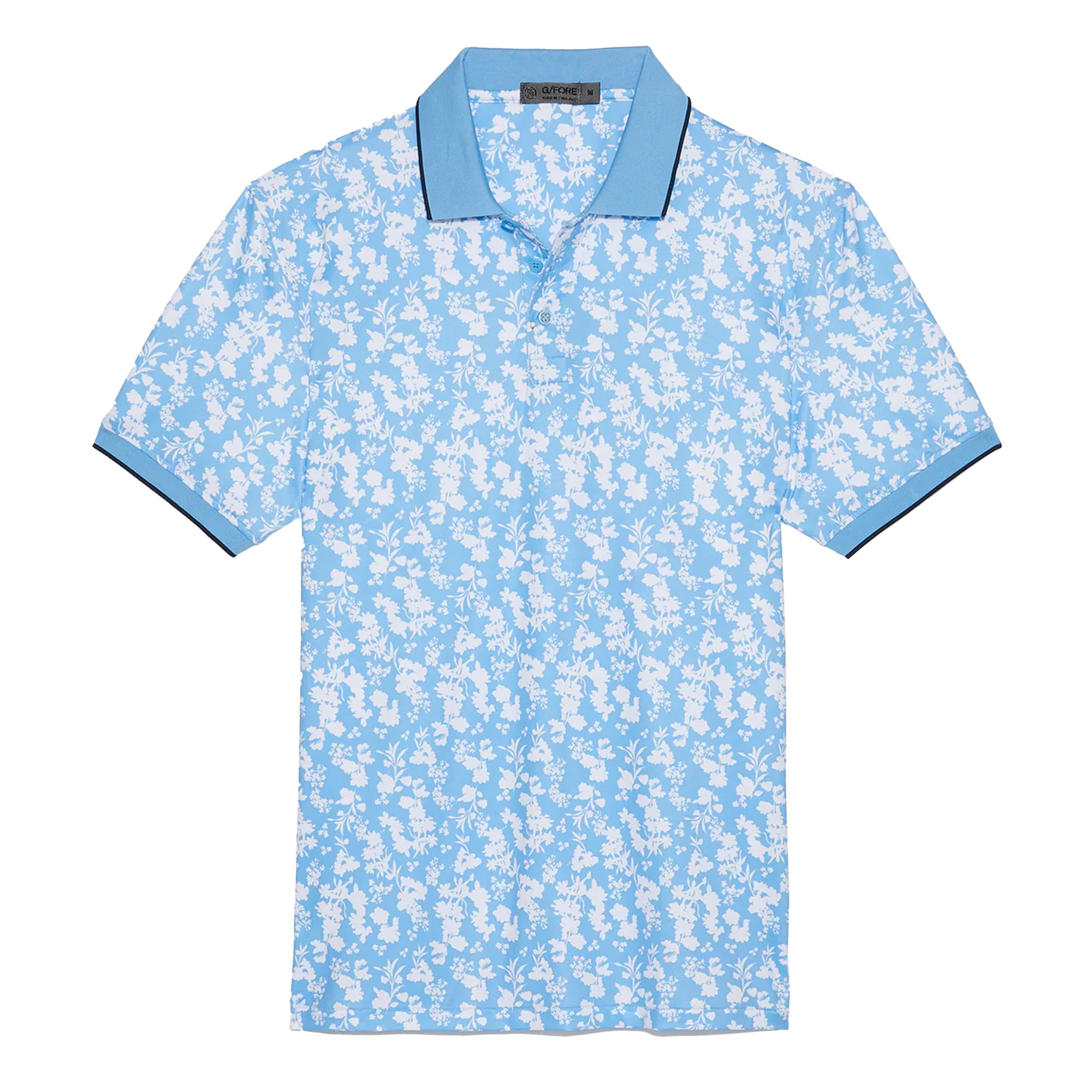 G/Fore Blossom Rib Collar Tech Jersey Tailored Fit Polo