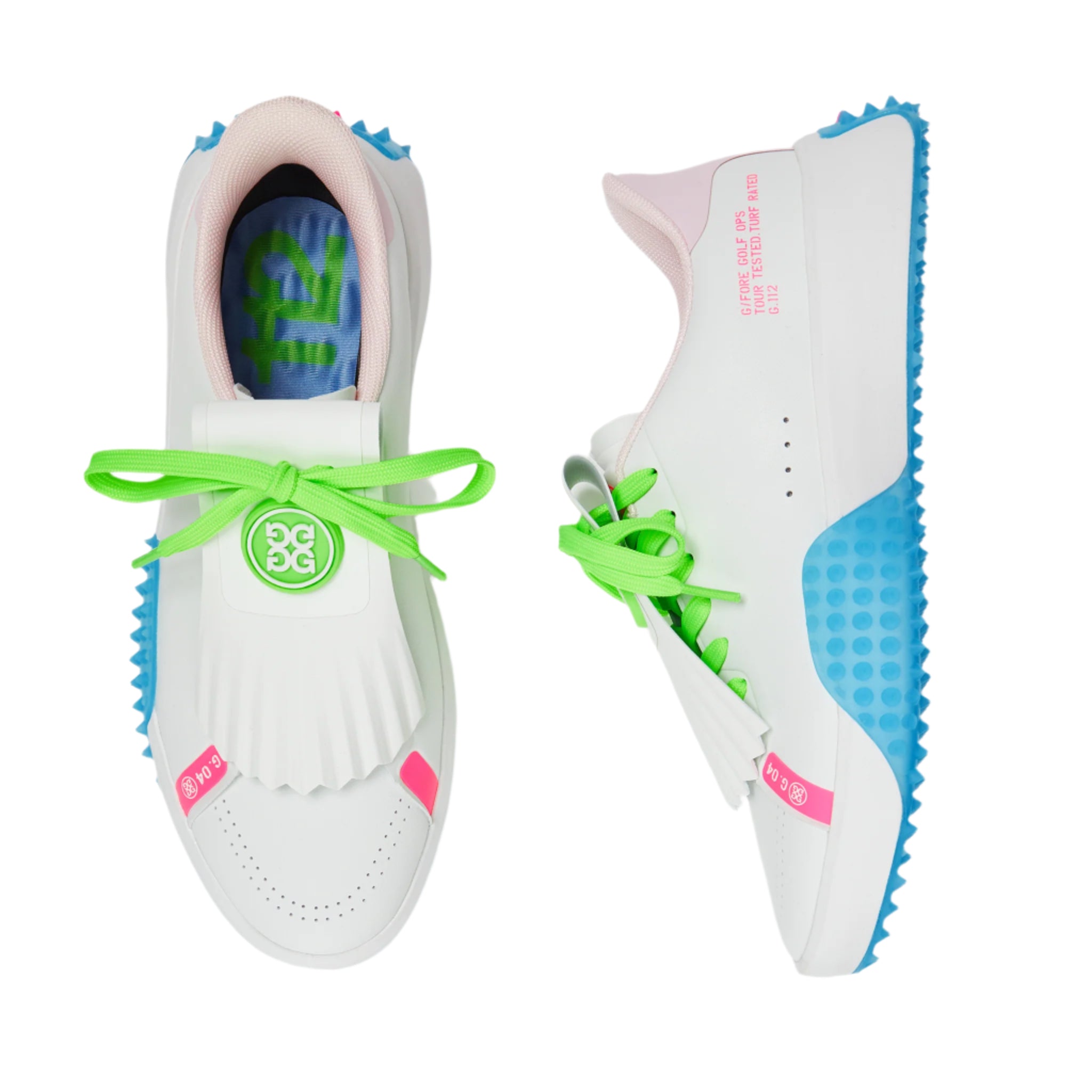 G/Fore Women's G.112 Kiltie Golf Shoe - Snow/Multi