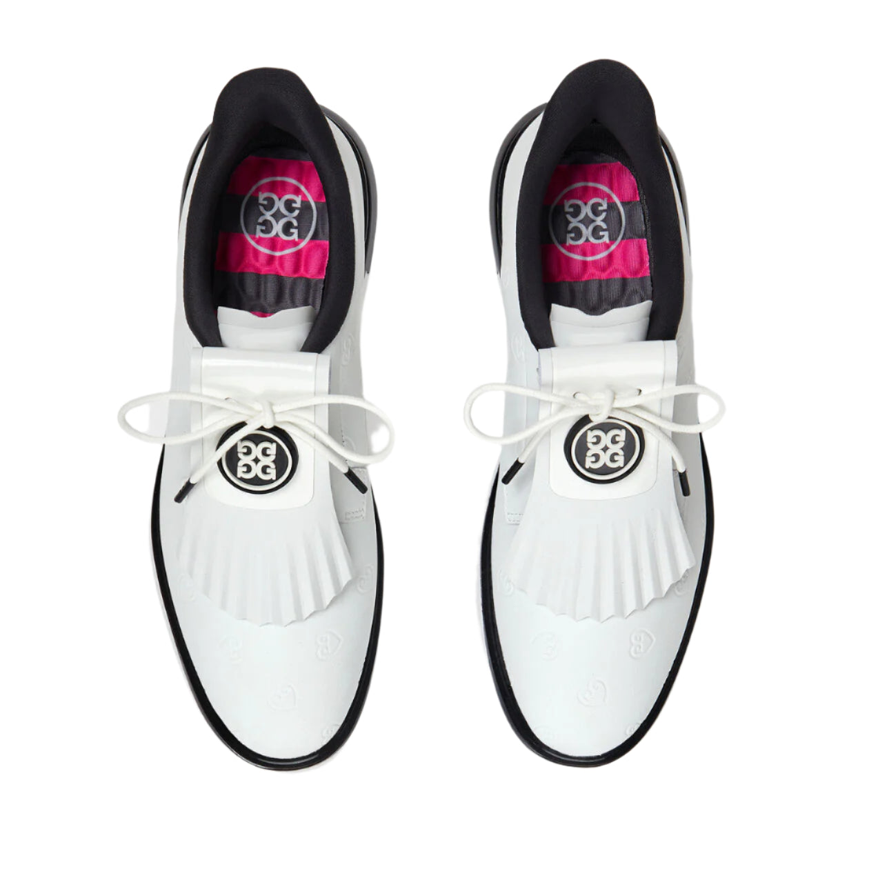 G/Fore Women's Gallivan2r Heart G's Kiltie Golf Shoe - Snow/Onyx
