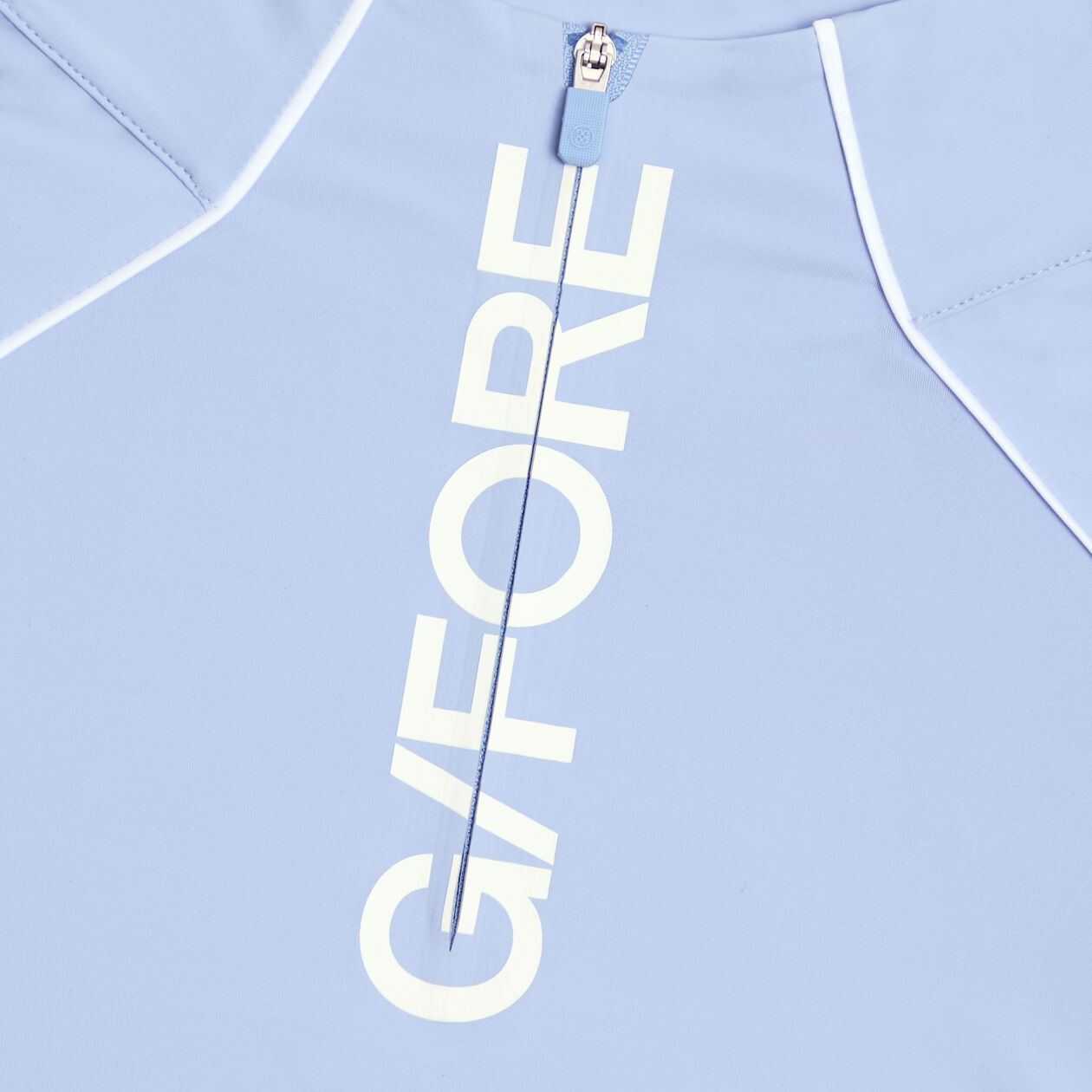 G/Fore Ladies Contrast Silky Tech Quarter Zip Pullover - Willow