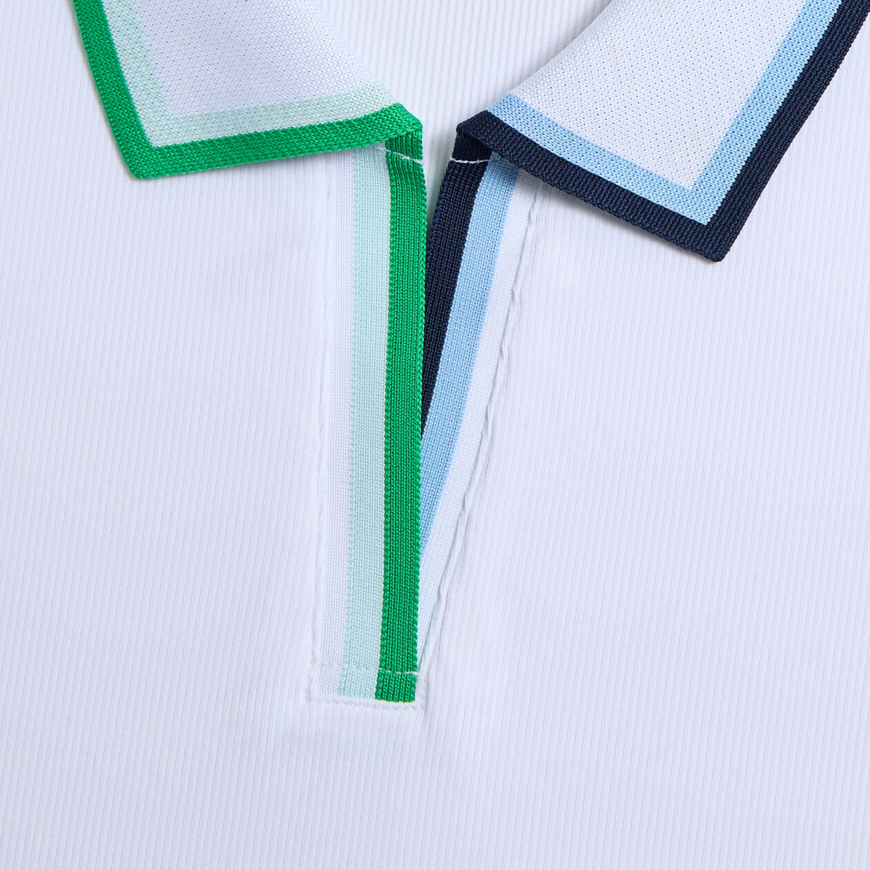 G/Fore Ladies Contrast Johnny Collar Ribbed Long Sleeve