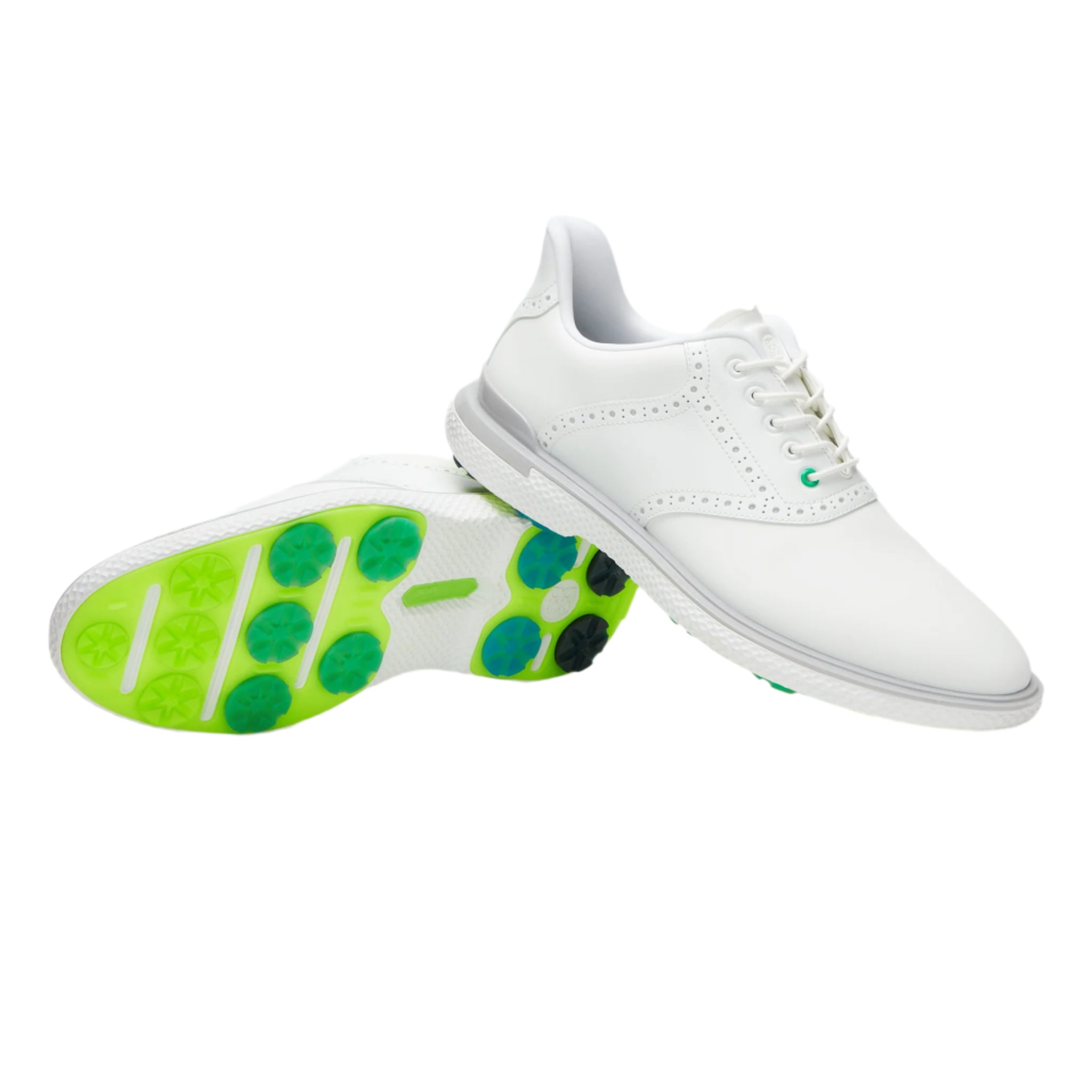 G/Fore Men's Gallivan2r Brogue Saddle Golf Shoe - Snow/Nimbus