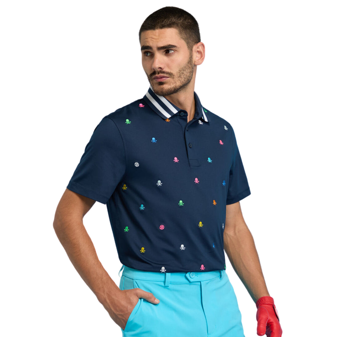 G/Fore Men`s Embroided Tech Jersey Polo