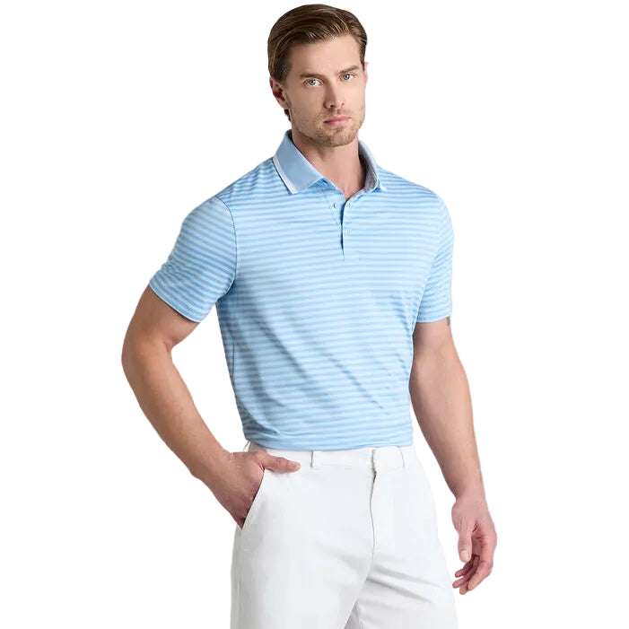 G/Fore Perforated Stripe Jersey Polo - Baja