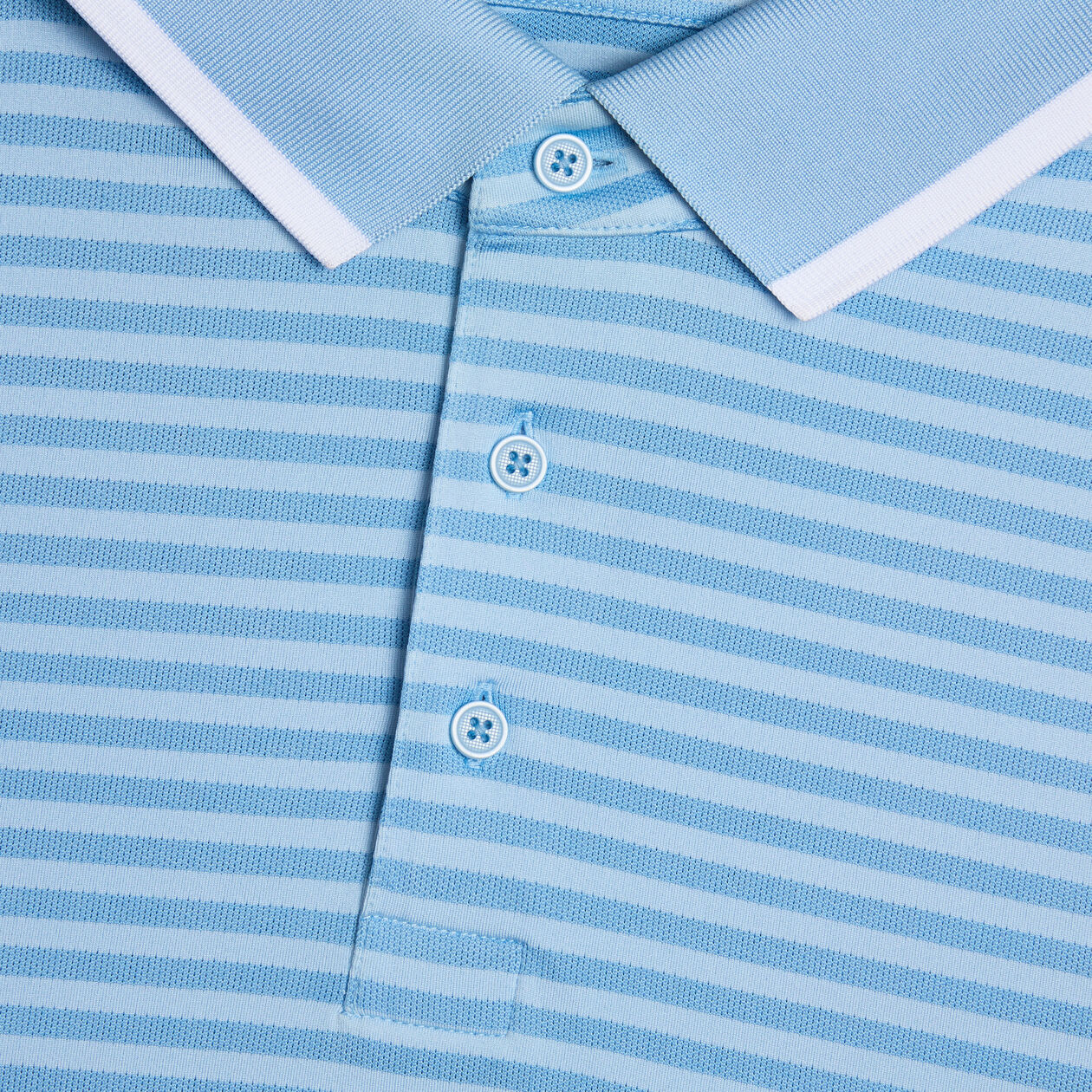 G/Fore Perforated Stripe Jersey Polo - Baja