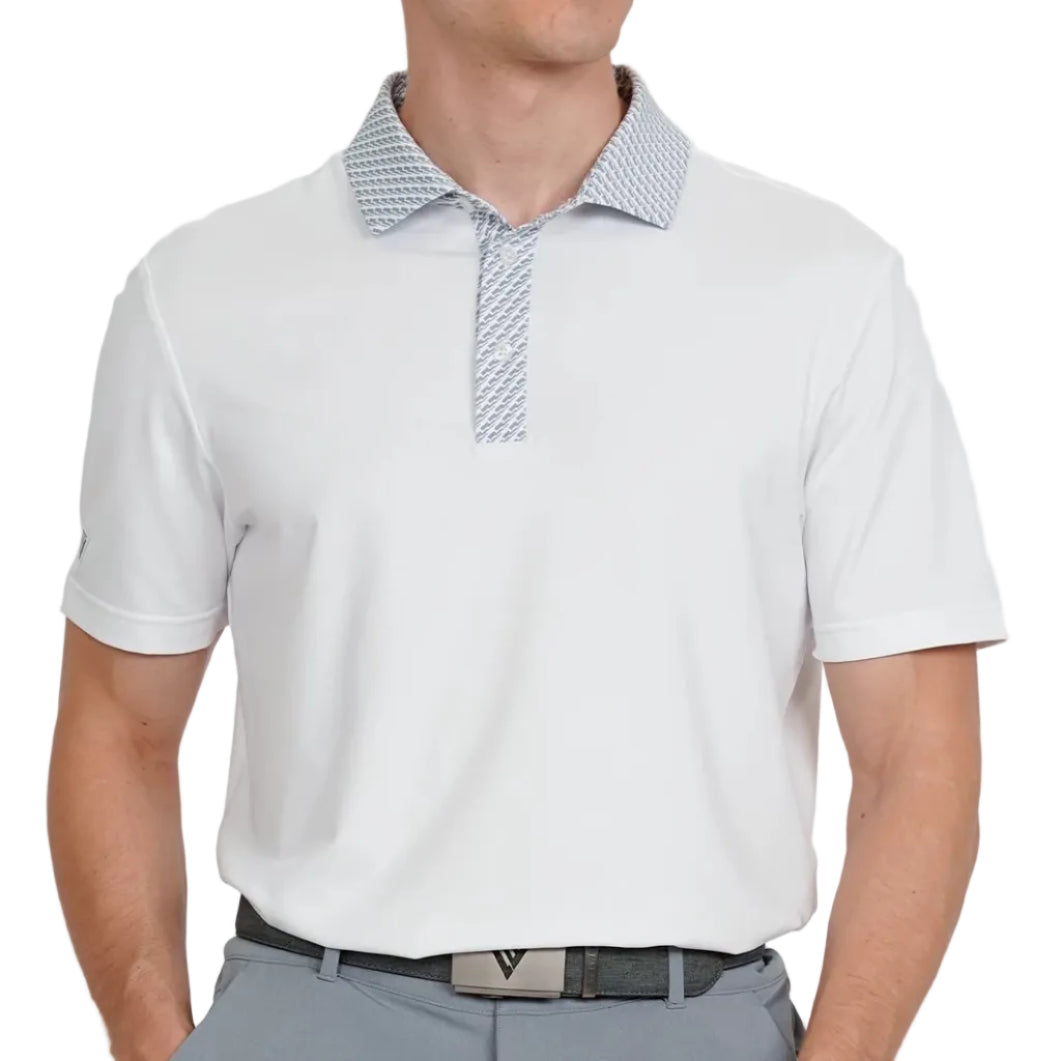 MENS WHITE GOLF POLO