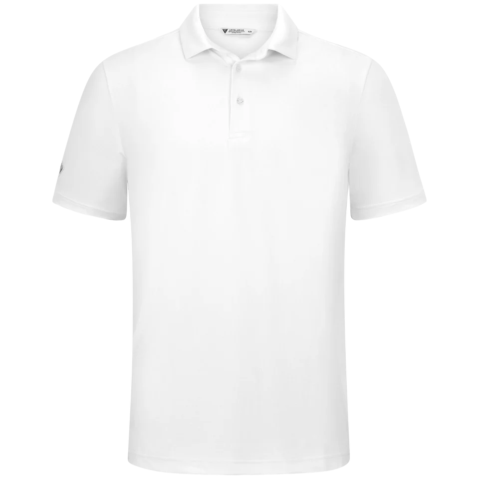 mens golf polo in colour white