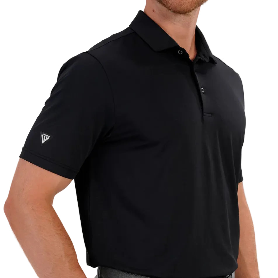 mens golf polo in colour black
