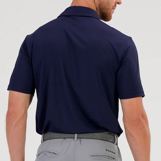 mens golf polo in colour navy