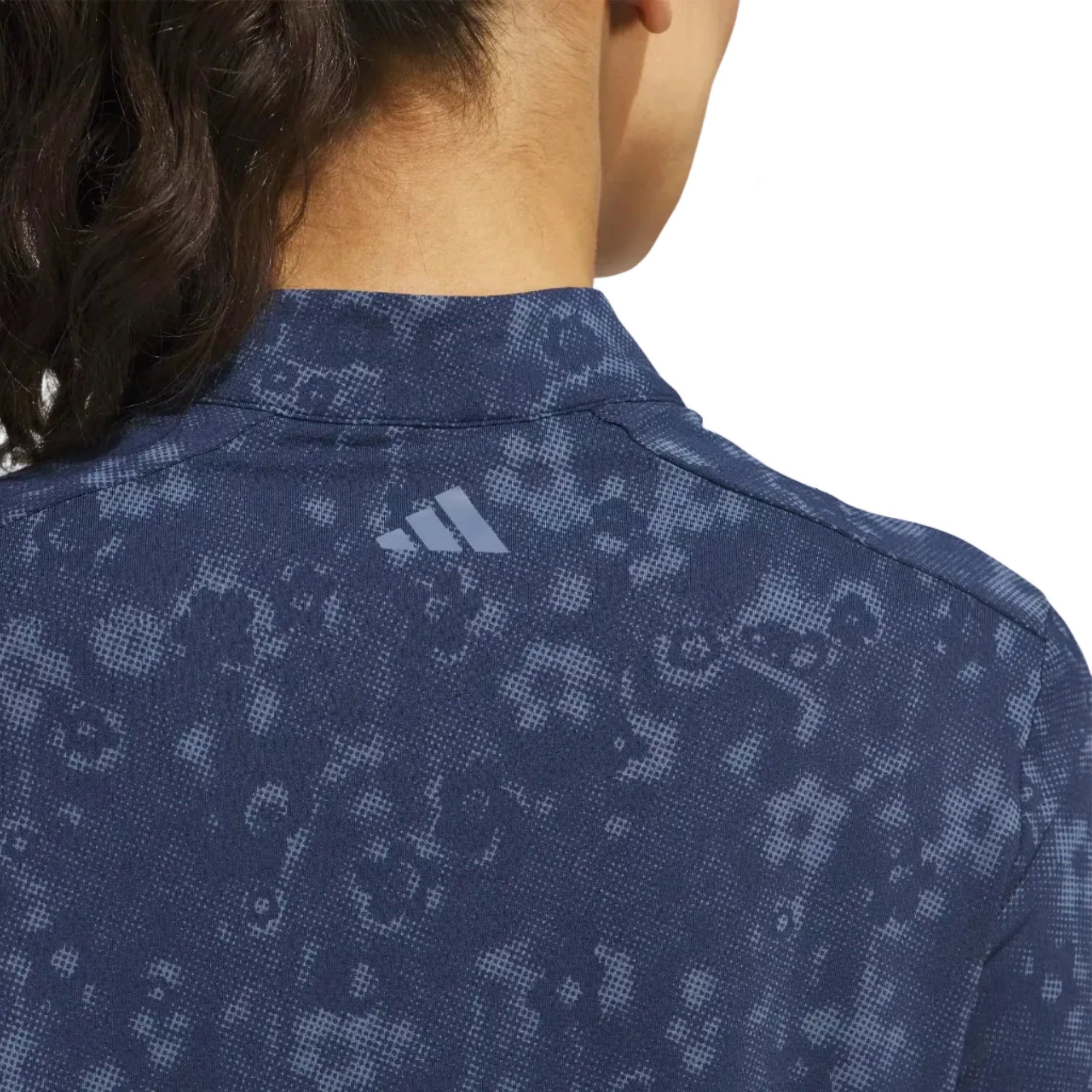 adidas women's quarter zip navy pattern