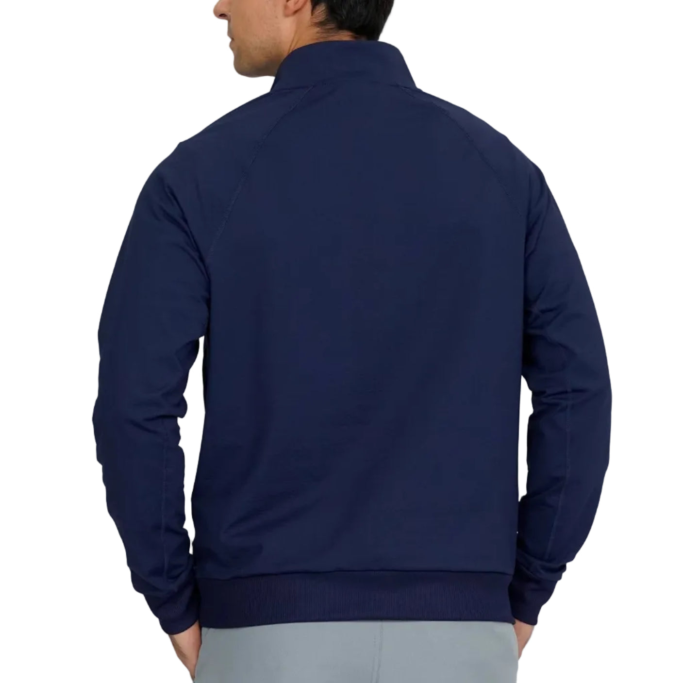 mens half zip jacket in navy colour