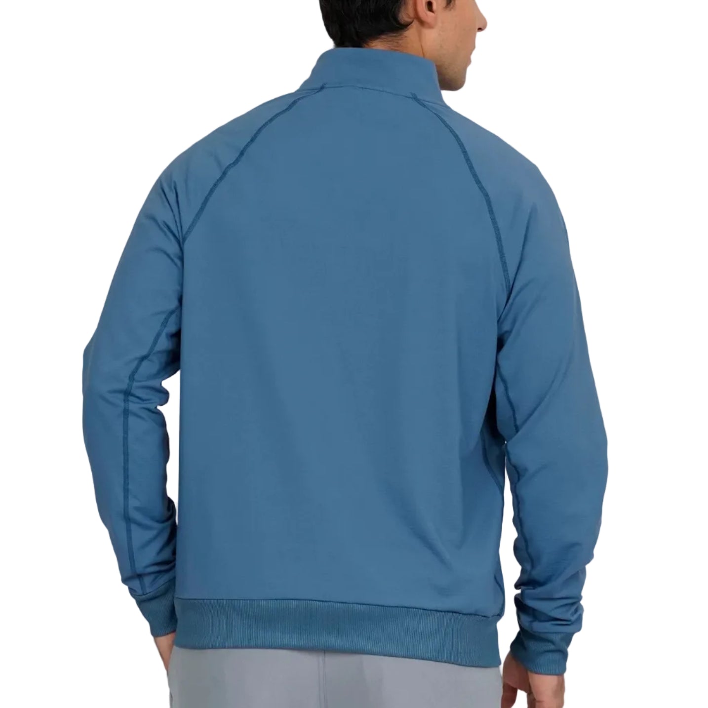 mens half zip jacket in blue