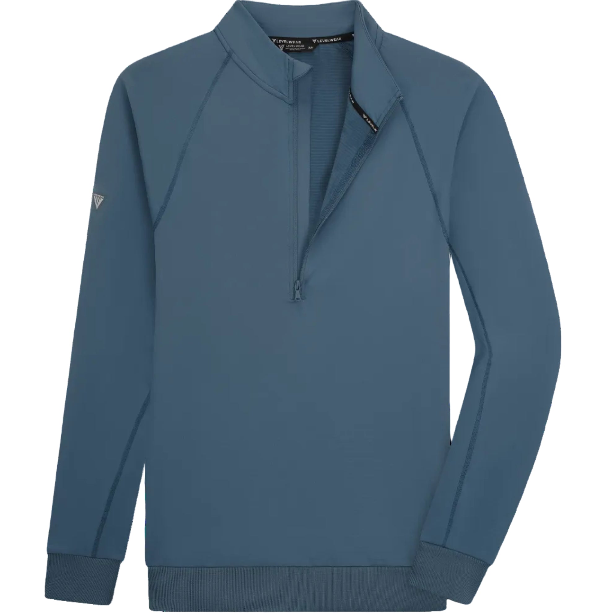 mens half zip jacket in blue