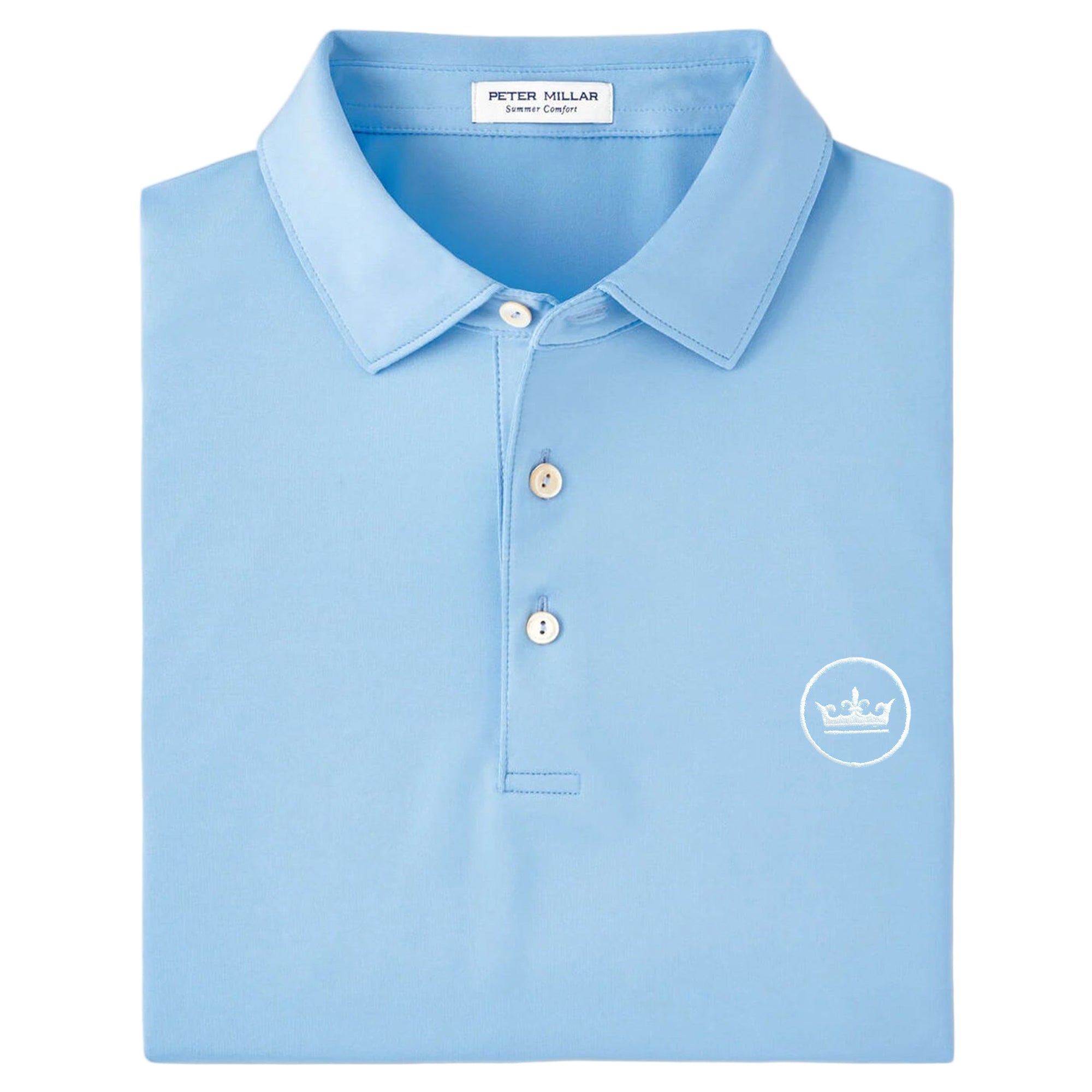 Peter Millar 'Solid Performance' Polo - Cottage Blue Crown