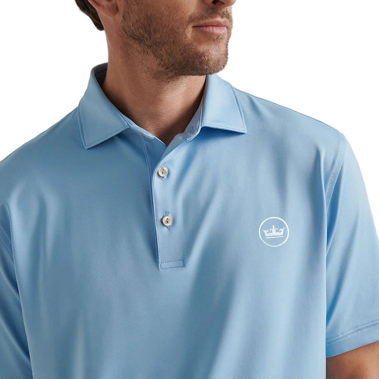 Peter Millar 'Solid Performance' Polo - Cottage Blue Crown