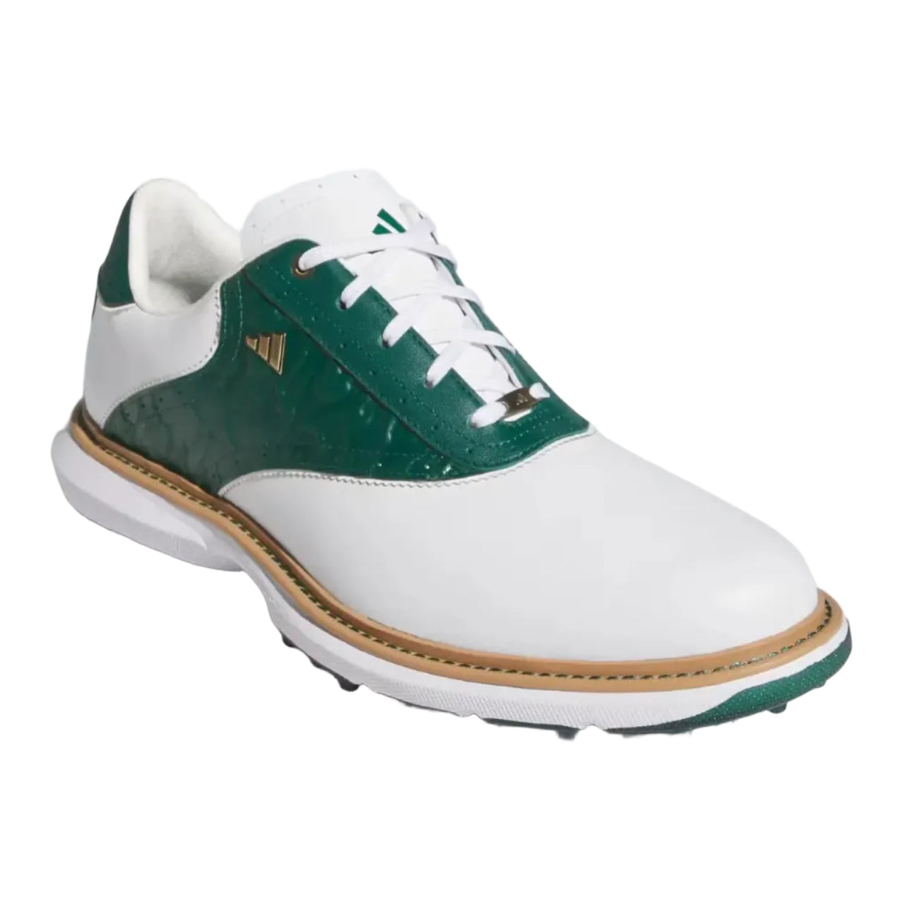 Adidas MC70 Spikeless Golf Shoes - White/ Green/Off White