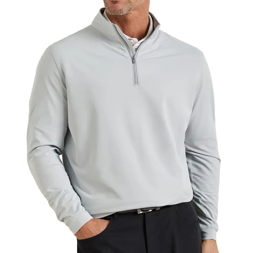Peter Millar Perth Performance Quarter-Zip - British Grey