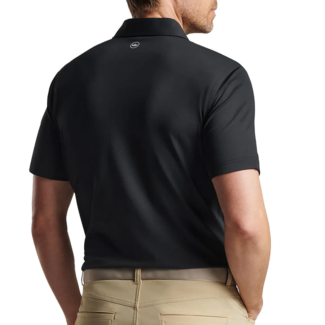 golf polo black with crown logo