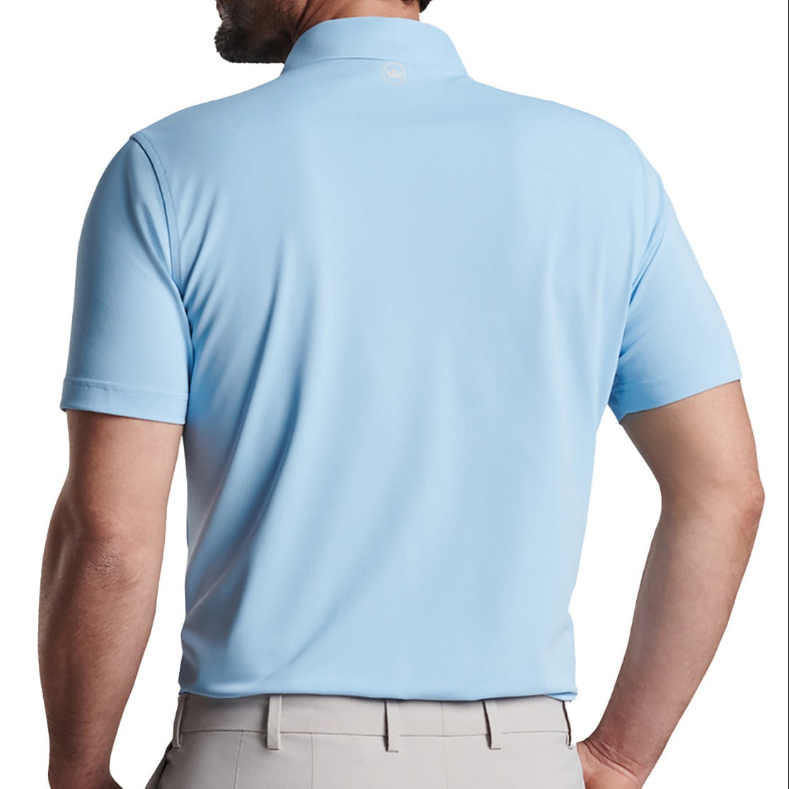 golf polo in blue with crown logo