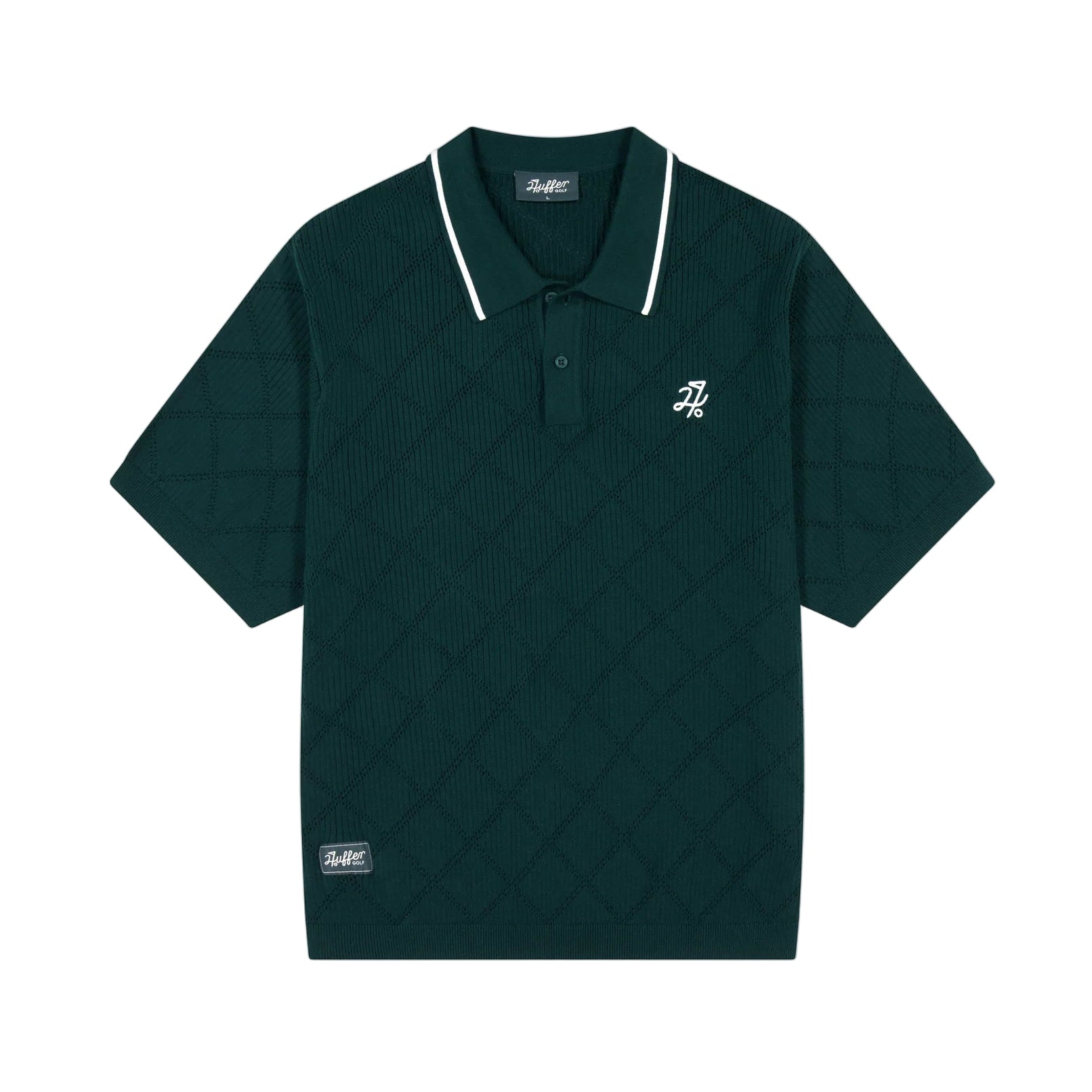 Huffer Golf Men's True Knit Polo - Golf Green