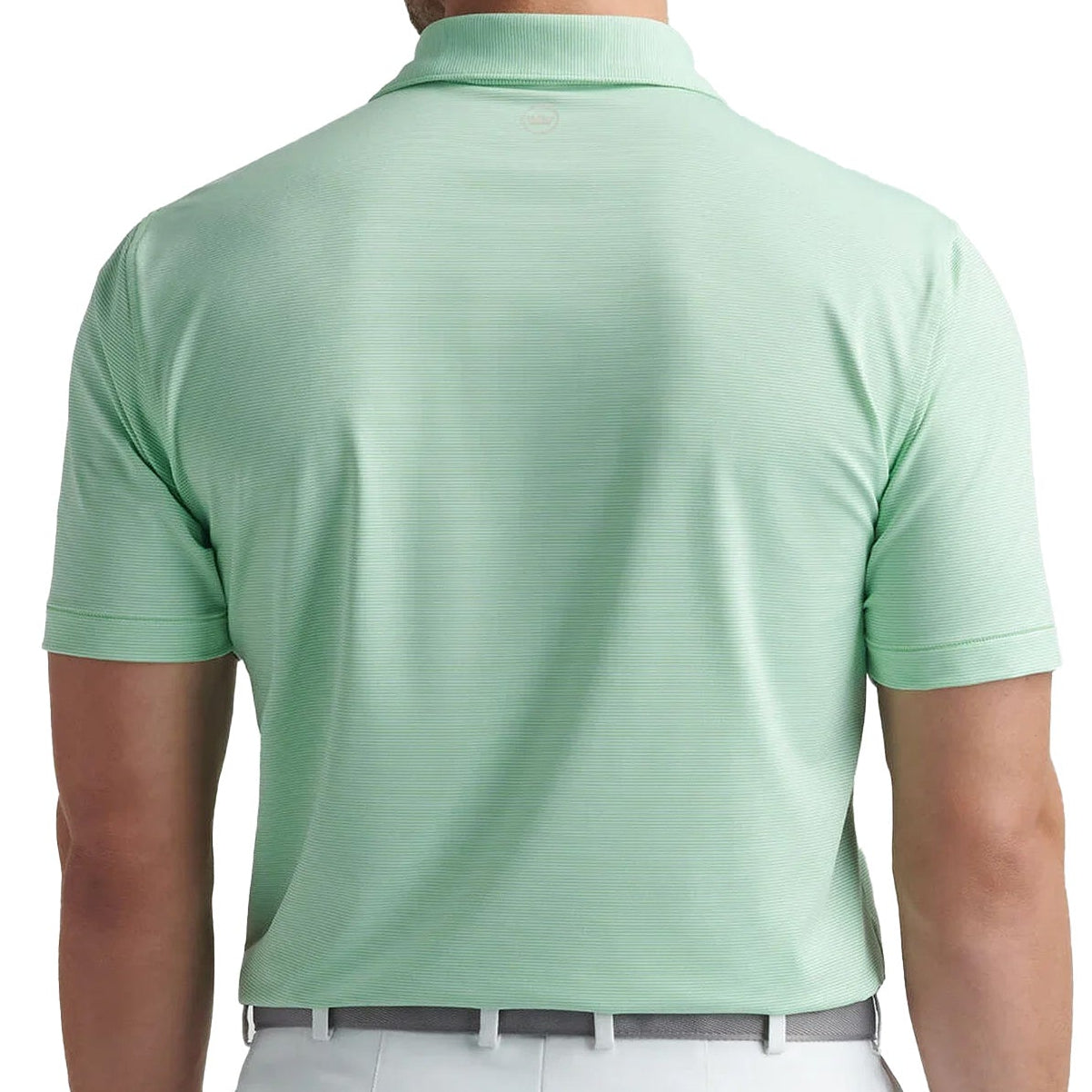 peter millar golf polo in light green stripped