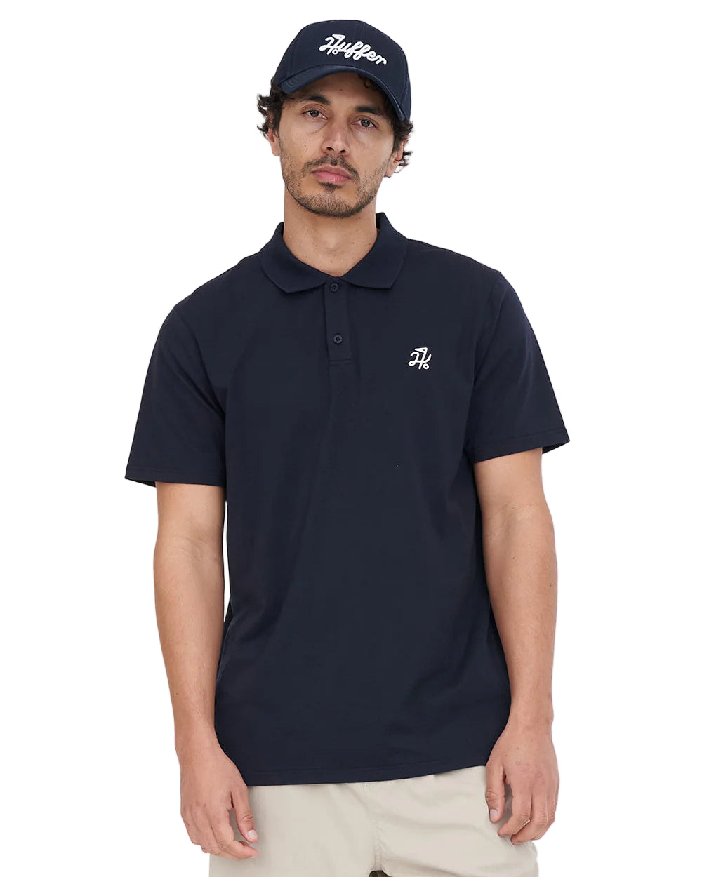 Huffer Golf Men's Tech Classic Polo - Navy
