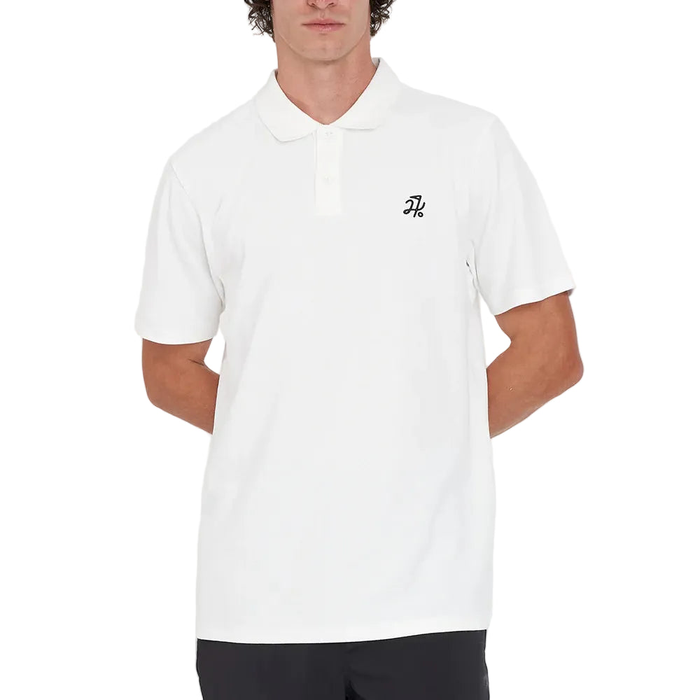 Huffer Mens Classic SS Polo Chase - Chalk