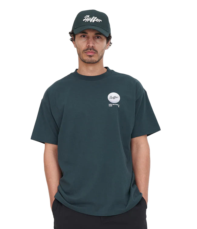 Huffer Golf Block Tee 220 / Groove - Golf Green