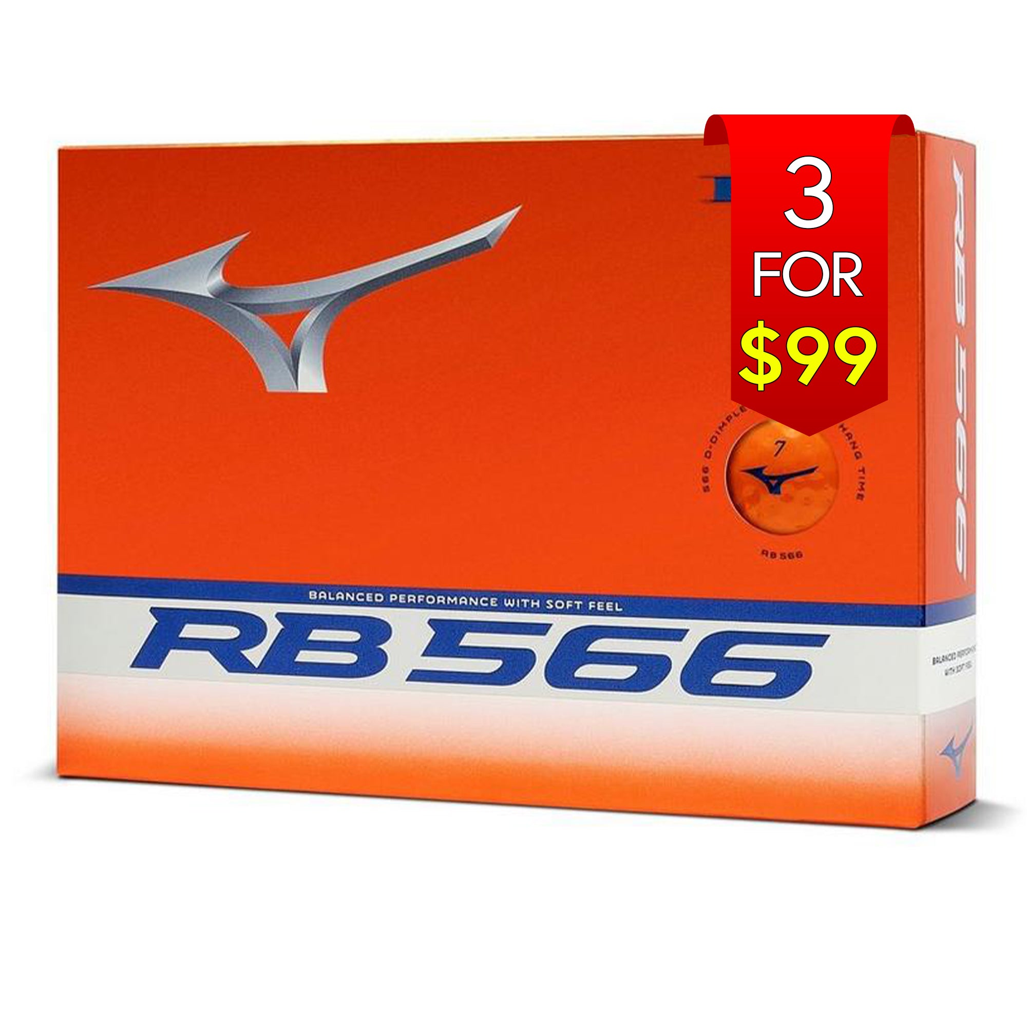 Mizuno RB 566 Orange Golf Balls - Dozen