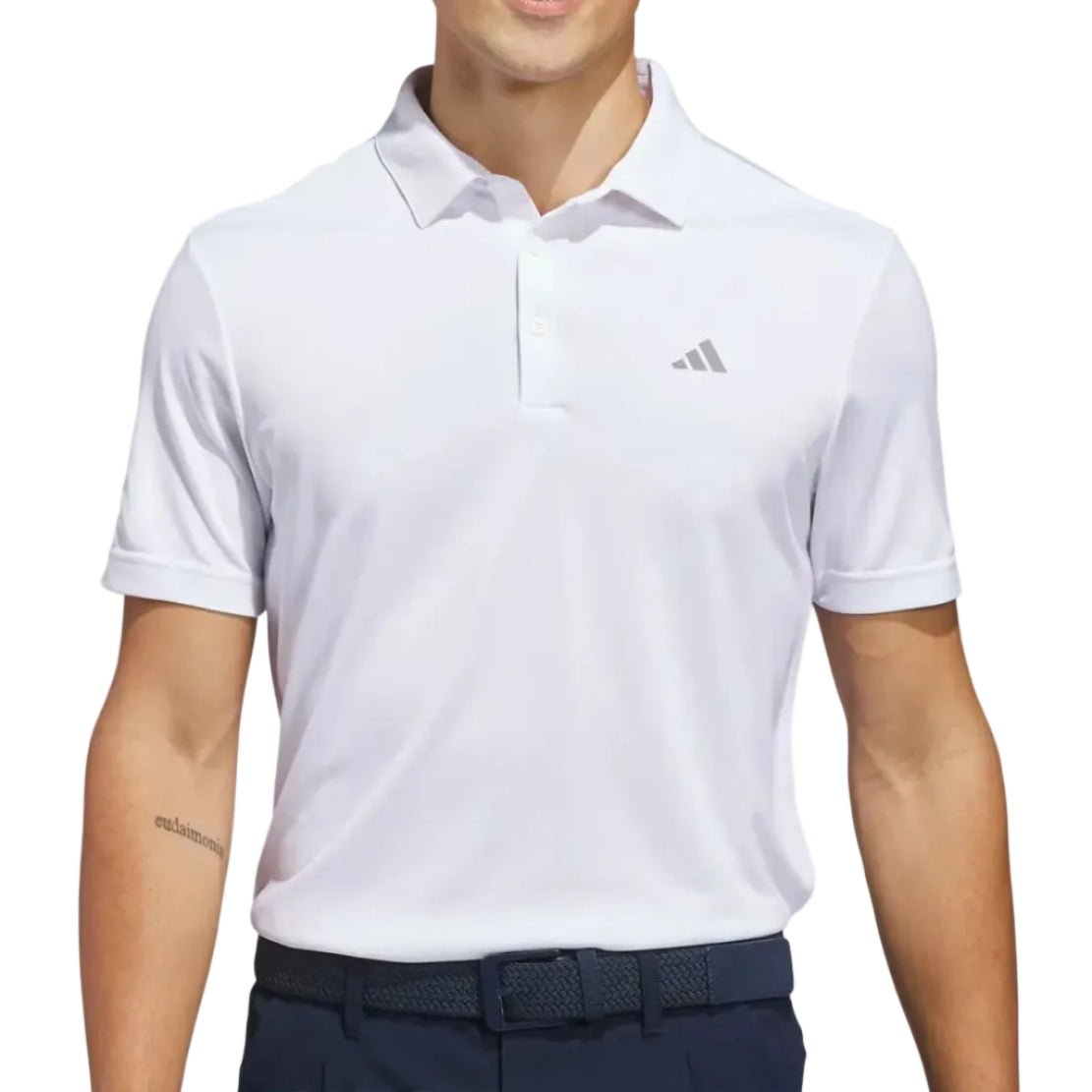 adidas mens golf polo in white
