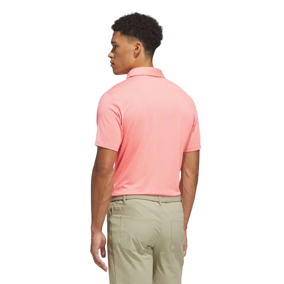 Adidas Men's Performance Textured Polo - Frozen Turbo/ Solar Turbo