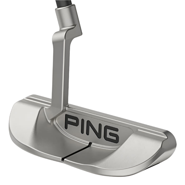 A silver Ping B60 putter with a shallow milled face and a center alignment line.