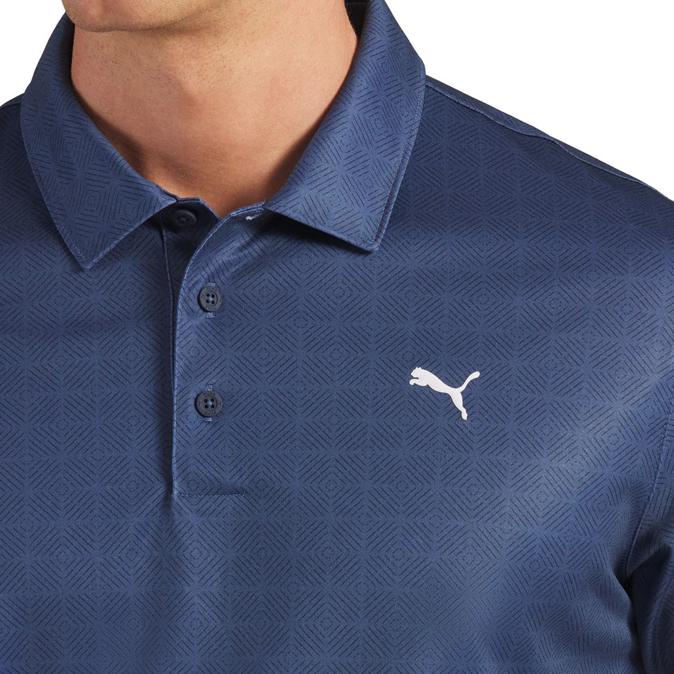 Puma Pure 2.0 Geo Diamond Golf Polo - Dark Indigo