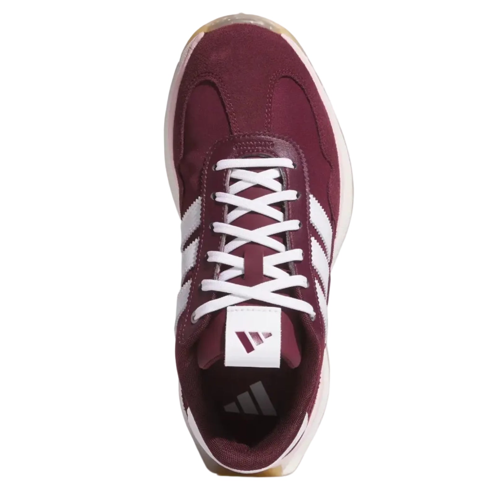Adidas 26' Ladies Textile Spikeless Golf Shoes - Maroon/Clear Pink