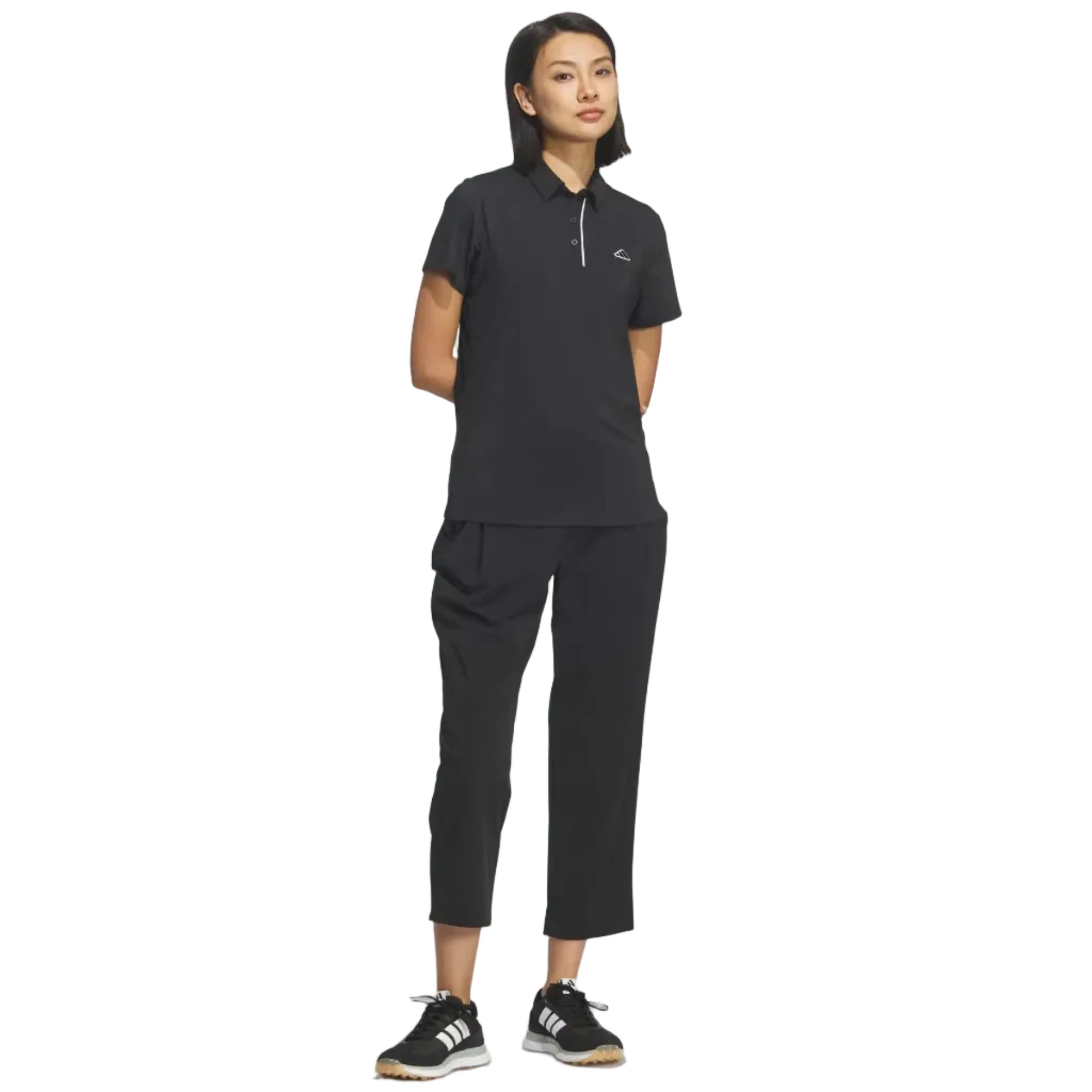 Adidas Ladies Short Sleeve Polo Shirt - Black