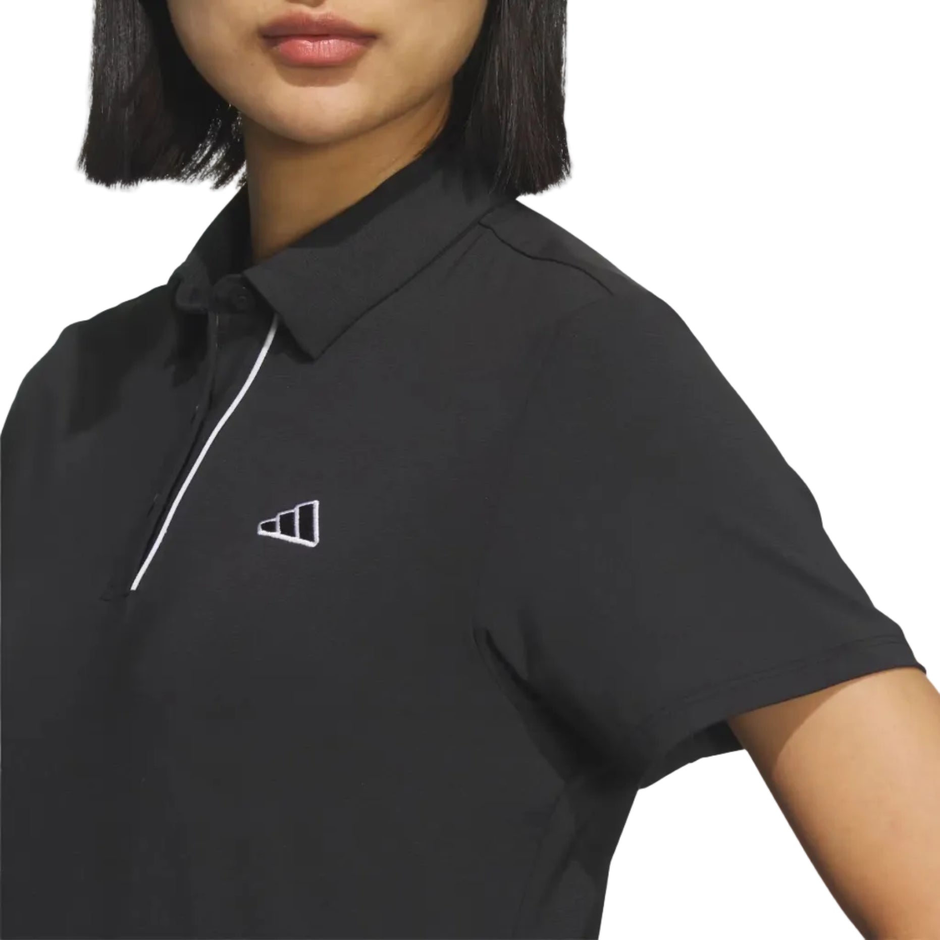 Adidas Ladies Short Sleeve Polo Shirt - Black