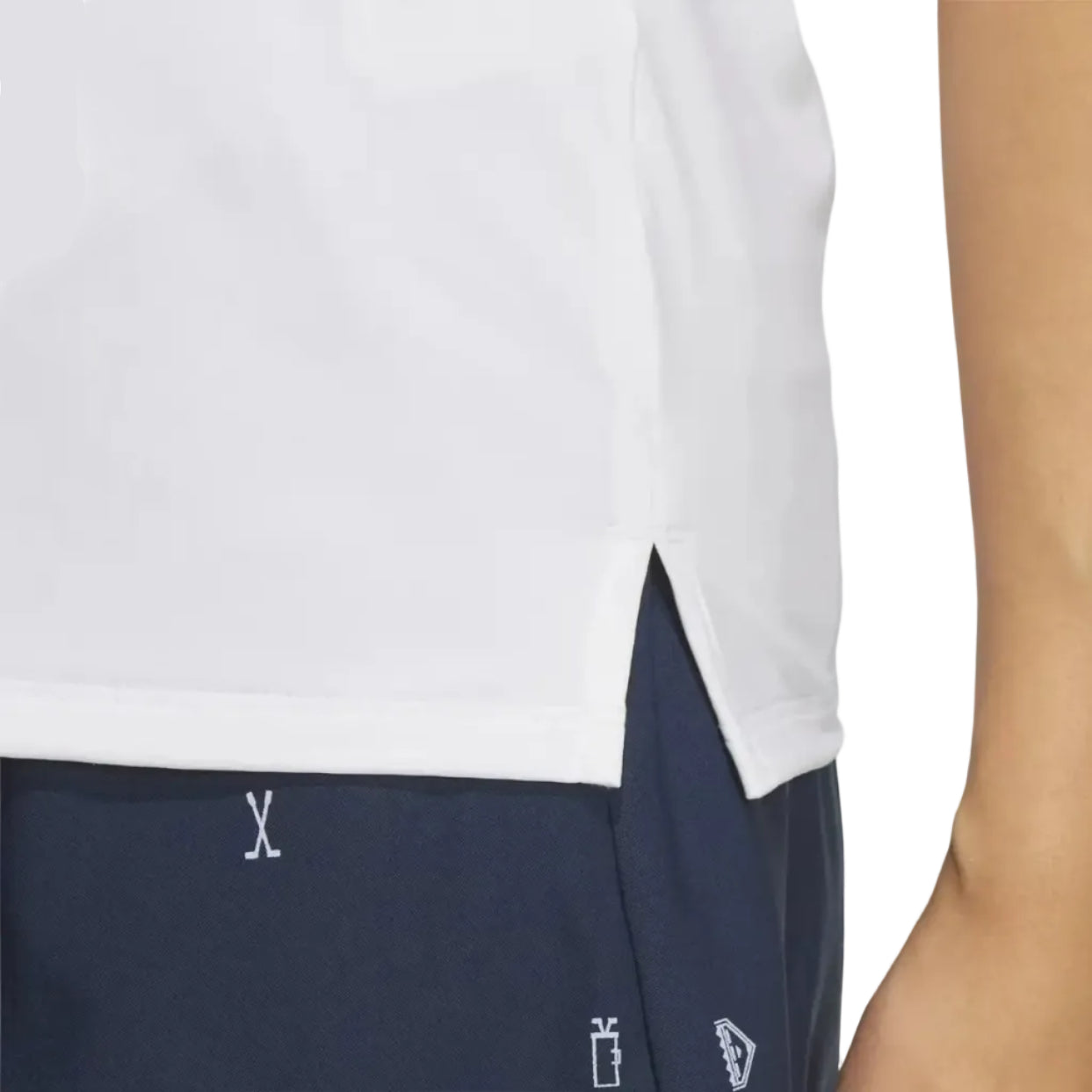 Adidas Ladies Short Sleeve Polo Shirt - White